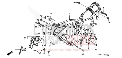 FRAME BODY VT600CW de 1998